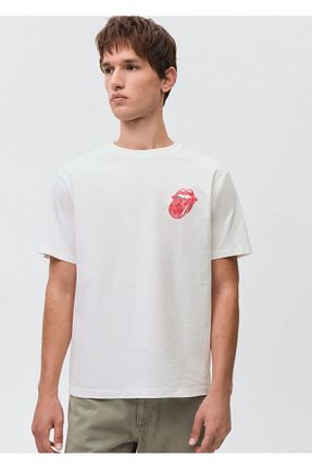 تیشرت سفید مردانه رگولار MANGO Teen - کد 898627441