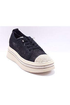 کفش اسنیکر مشکی زنانه بند دار Guja - کد 898626303