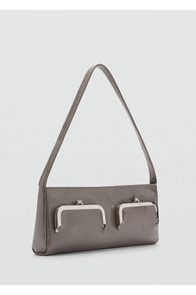 کیف دوشی طوسی زنانه MANGO - کد 898627388