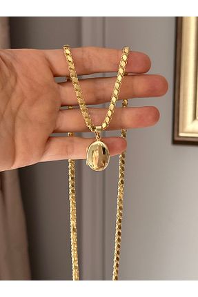 گردنبند نقره زرد زنانه 925 عیار emy by emel luxury silver jewelry - کد 898637512
