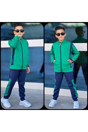 ست بالاتنه و پائین تنه سبز بچه گانه بافتنی Cappella Butik - کد 899213881