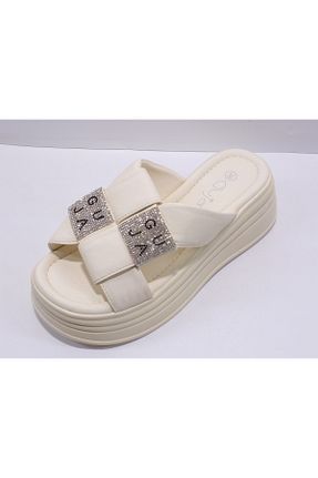 دمپائی بژ زنانه چرم مصنوعی Guja - کد 898647163