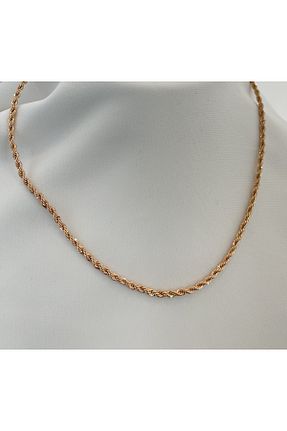 گردنبند جواهر طوسی زنانه روکش طلا DAMSMOOD - کد 802495622