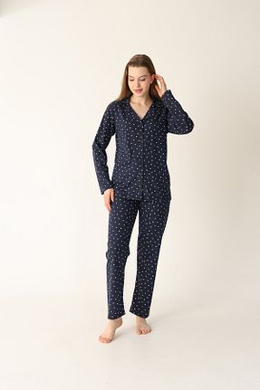 ست لباس راحتی مشکی زنانه پنبه ای Arvin Pijama - کد 898654069