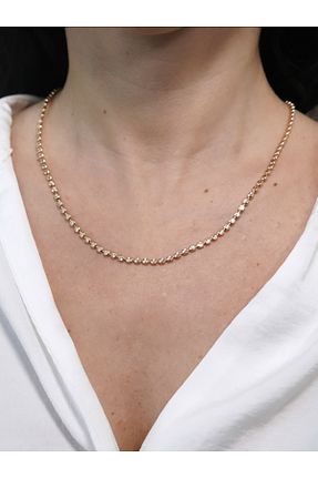گردنبند جواهر طوسی زنانه روکش طلا DAMSMOOD - کد 802495302