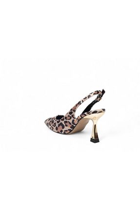 کفش استایلیتو قهوه ای پاشنه نازک MODA İBO SHOES - کد 899286030