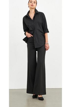 پیراهن مشکی زنانه اورسایز Butik - کد 898661916