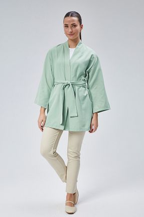 کیمونو و کافتان سبز زنانه پنبه پلی استر lurex moda - کد 898666707