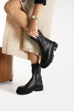 بوت / نیم بوت مشکی زنانه پاشنه تخت diya shoes - کد 898671008