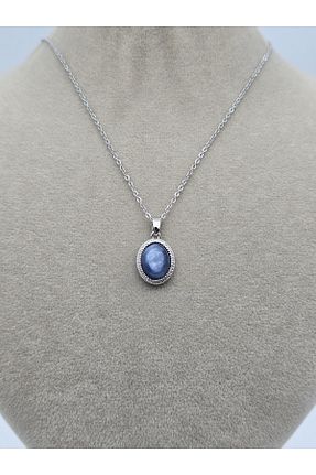 گردنبند استیل ( فولاد ) آبی استیل (فولاد) NBS Beautiful Naturel Stones - کد 896401788