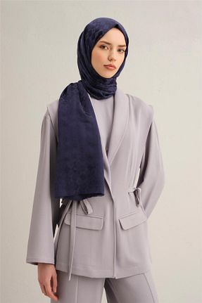 شال سرمه ای زنانه ابریشم Armine - کد 898689718