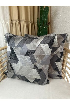 کوسن و روکش کوسن طوسی پلی استر Decamor home - کد 898699602