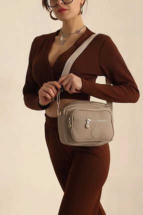 کیف دوشی بژ زنانه پارچه ای FHD BAGS - کد 898703355