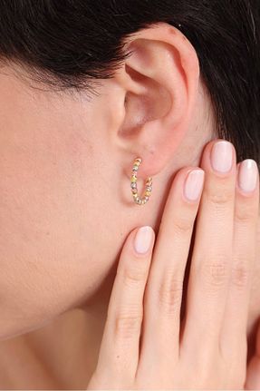 گوشواره نقره رنگی زنانه 925 عیار jingle bells - کد 891517273