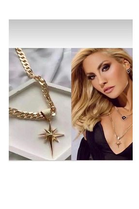 گردنبند جواهر زرد زنانه روکش طلا HAZEL BİJOUX - کد 898715663