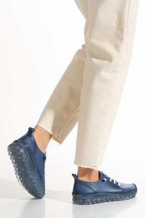 بابت آبی زنانه چرم خالص MUMELSHOES - کد 898800226