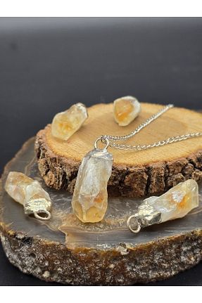 گردنبند جواهر زرد زنانه سنگ NBS Beautiful Naturel Stones - کد 898751710