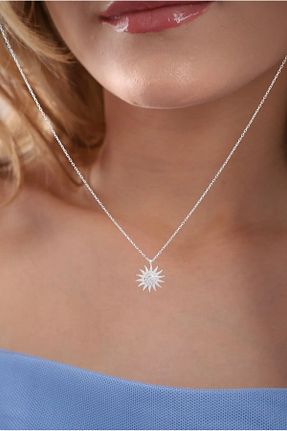 گردنبند نقره طوسی زنانه 925 عیار Silver - کد 898689596