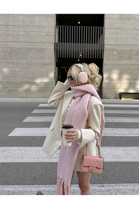 شال صورتی زنانه پلی استر Luminos Butik - کد 876147097