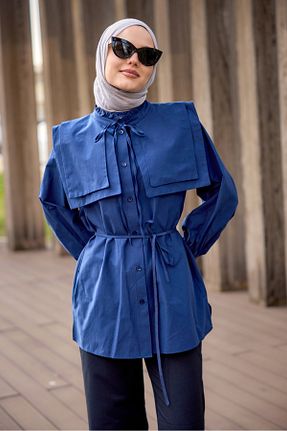 پیراهن حجاب سرمه ای زنانه رگولار LOCCO - کد 896540815