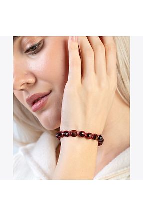 دستبند جواهر طوسی زنانه سنگ طبیعی Genel Markalar - کد 700377158