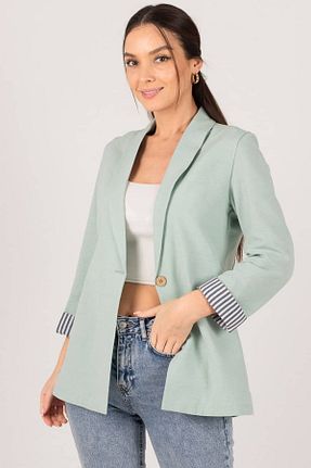 کت بلیزر سبز زنانه پنبه پلی استر armonika - کد 226159700