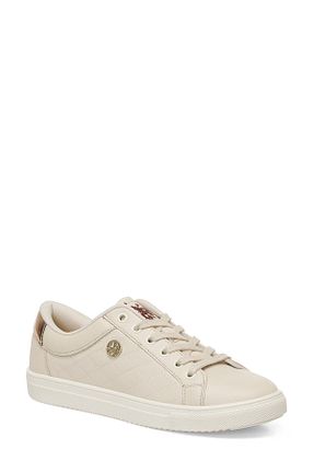 کفش اسنیکر بژ زنانه بند دار U.S. Polo Assn. - کد 904225487