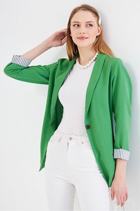 کت بلیزر سبز زنانه پنبه پلی استر armonika - کد 824343939