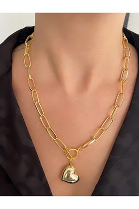 گردنبند استیل ( فولاد ) طلائی پوشش لاکی Kutcha Accessories - کد 898840623