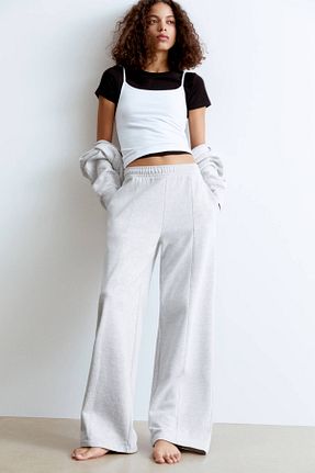 شلوار طوسی زنانه پنبه ای Pull & Bear - کد 898844977