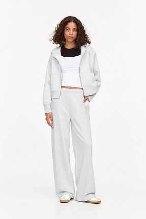 شلوار طوسی زنانه پنبه ای Pull & Bear - کد 898844977