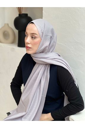 شال طوسی زنانه پنبه ای Modakaşmir - کد 898852779