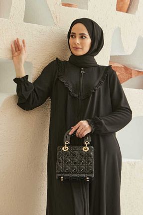 کلاه و ابایا مشکی زنانه بافتنی Neways - کد 739200237