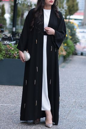 کافتان و کیمونو حجاب مشکی زنانه بافتنی MELEK ARAZ - کد 890911639
