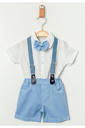 ست بالاتنه و پائین تنه آبی بچه گانه بافتنی Chicsy Baby - کد 899584667