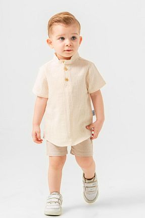 ست بالاتنه و پائین تنه بژ بچه گانه بافتنی Chicsy Baby - کد 899584534