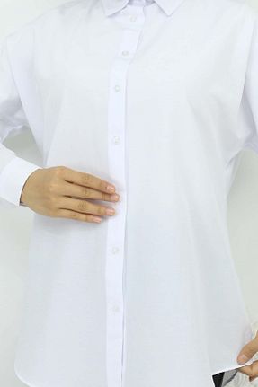 پیراهن حجاب سفید زنانه رگولار benguen - کد 898875898
