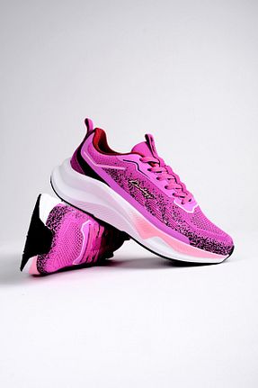 کفش اسنیکر صورتی زنانه بند دار LAL SHOES & BAGS - کد 898895431