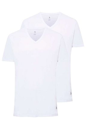 رکابی سفید مردانه %100 پنبه U.S. Polo Assn. - کد 1783187