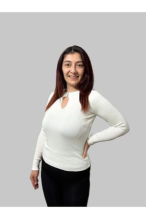 بادی سفید زنانه یقه دکمه دار BKT WEAR - کد 898906278