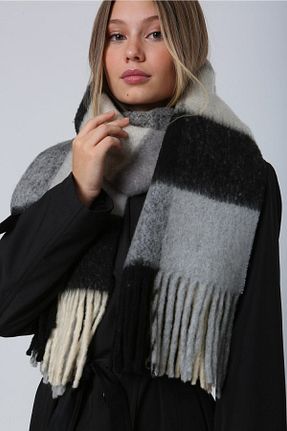 شال مشکی زنانه پلی استر Luminos Butik - کد 353730430