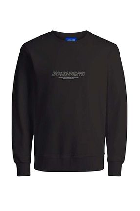 سوئیشرت مشکی مردانه ساده Jack & Jones - کد 851710282