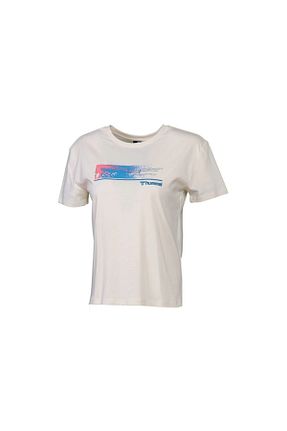 تیشرت سفید زنانه رگولار hummel - کد 73388402
