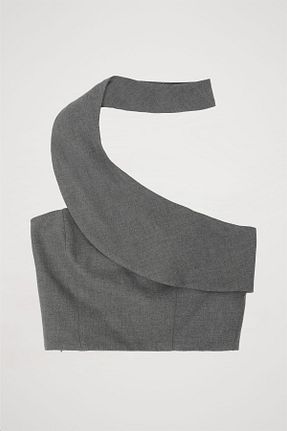 بلوز طوسی زنانه ساده Quzu - کد 891064617