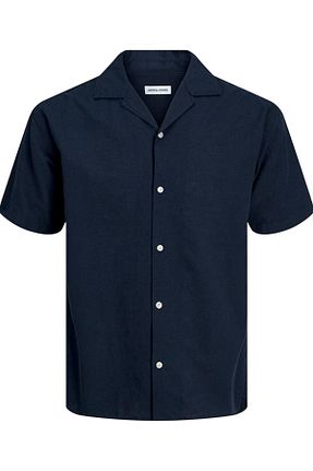 پیراهن سرمه ای مردانه یقه ساحلی Jack & Jones - کد 823971672