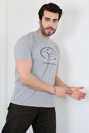 تیشرت طوسی زنانه اورسایز Asil - کد 898915437