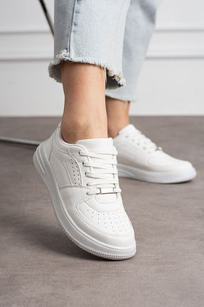 کفش اسنیکر سفید زنانه بند دار Yula Fashion Shoes - کد 898946391