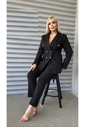 ست لباس مجلسی سایز بزرگ مشکی زنانه آستین بلند Butik Nilyam - کد 898930356