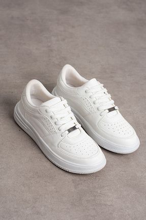 کفش اسنیکر سفید زنانه بند دار Yula Fashion Shoes - کد 898946391