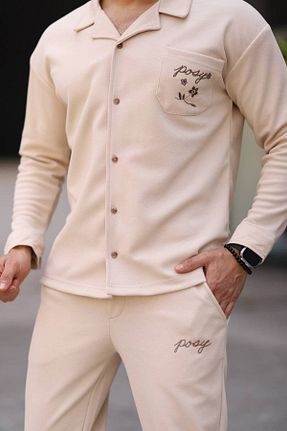 ست کرمکن اسپرت بژ مردانه پنبه پلی استر Louis Park - کد 899685101